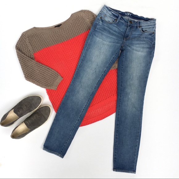 LOFT Denim - Loft Modern Skinny distressed jeans stretch 2P